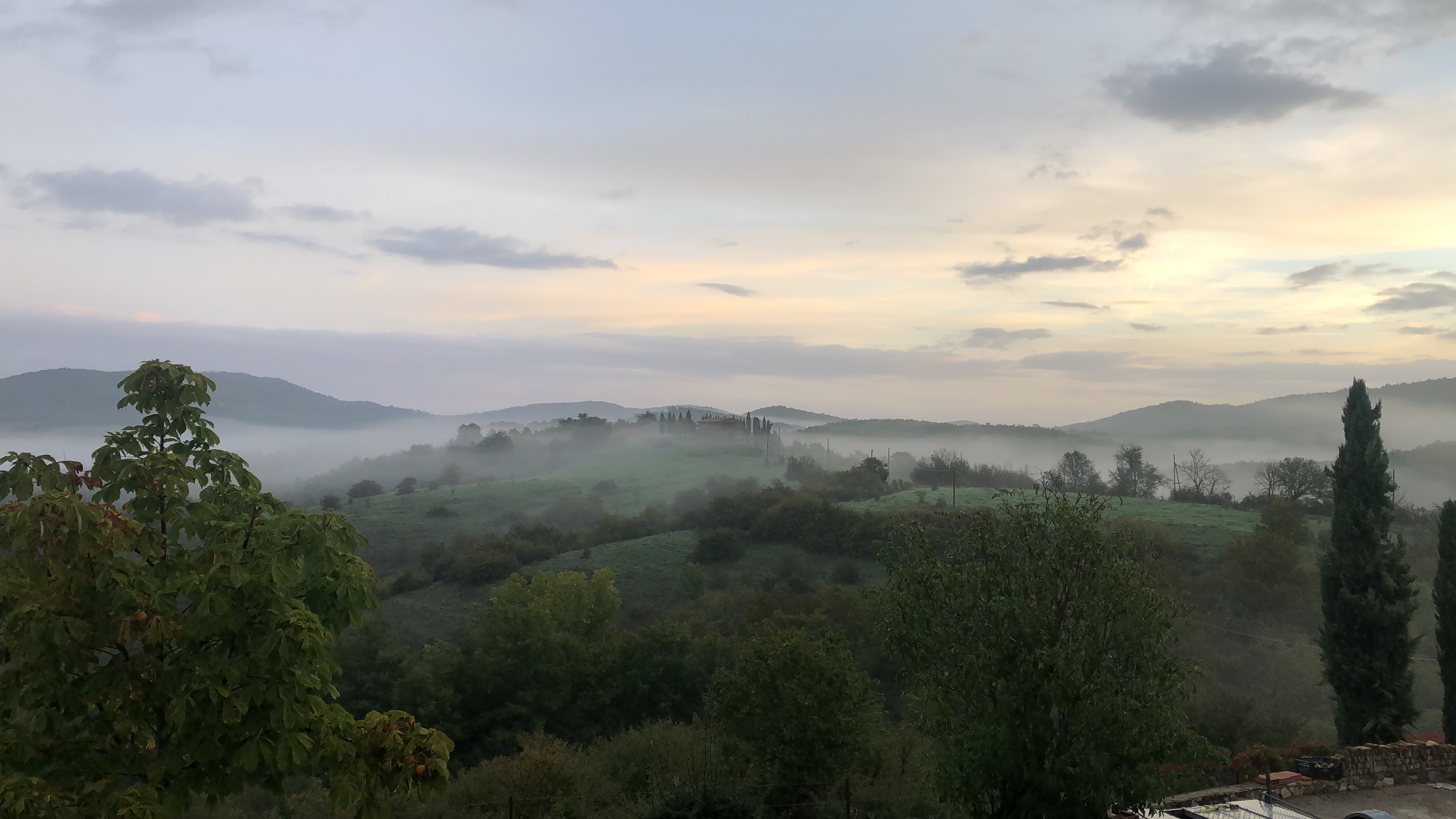 Fog over the hills